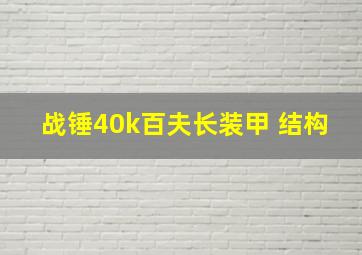 战锤40k百夫长装甲 结构